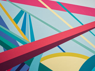 Building Bridges Bright Abstract Art Print
