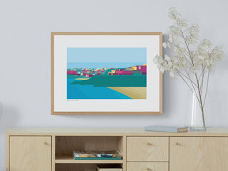 Clifftop Homes, Sydney Seaside Art Print