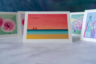 Sunset Coastal Greetings Card