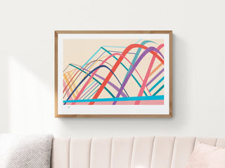 After Party Colourful Geometric Art Print
