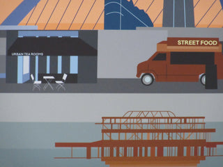 Detail from Story of Us with illustrations of Brighton's Old Pier and a bar.