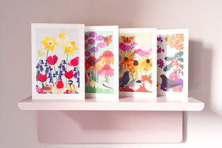 Birds & Blooms Garden Wildlife Greetings Card Set