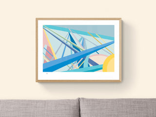Building Bridges Pastels Abstract Art Print