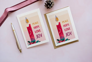 Christmas Candle Greetings Card