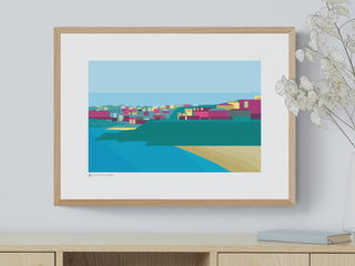 Clifftop Homes, Sydney Seaside Art Print