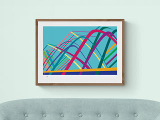 Dance Party Colourful Abstract Art Print