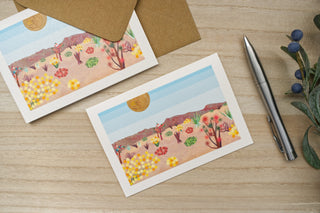 Peaceful Desert Landscape Greetings Card