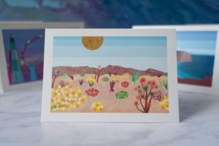 Peaceful Desert Landscape Greetings Card