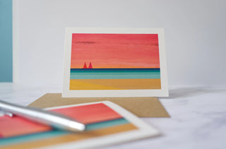 Sunset Coastal Greetings Card