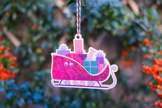 Christmas Sleigh Tree Decoration