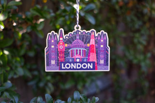 Iconic London at Night Christmas Tree Decoration