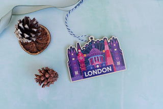 Iconic London at Night Christmas Tree Decoration