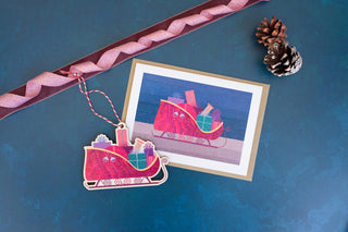 Christmas Sleigh Tree Decoration