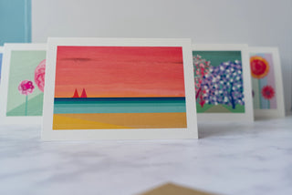 Sunset Coastal Greetings Card