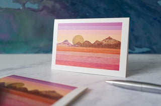 Mountain Sunset Greetings Card