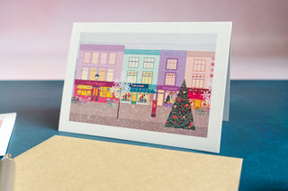 Christmas on the Village High Street Greetings Card