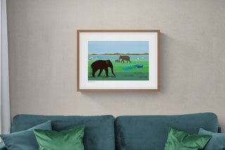 Elephant Safari Art Print