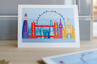 Iconic London Landmarks Greetings Card