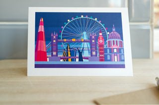 Iconic London Landmarks Greetings Card