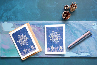 Let It Snow Christmas Snowflakes Greetings Card