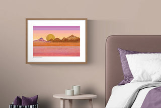 Sunset Over The Mountains Art Print